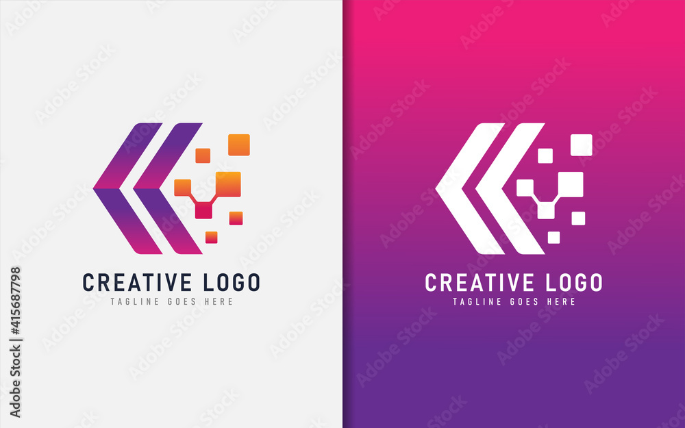 Creative Digital Arrow Logo Design. Usable For Business and Tech Company. Vector Logo Illustration. Creative Digital Arrow Logo Design. Usable For Business and Tech Company. Vector Logo Illustration.