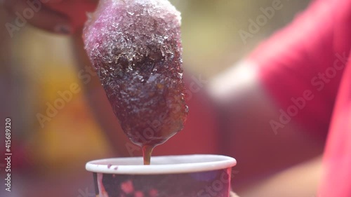 Kala Katta ice Gola barf flavour  India Mumbai Maharashtra Matheran photo