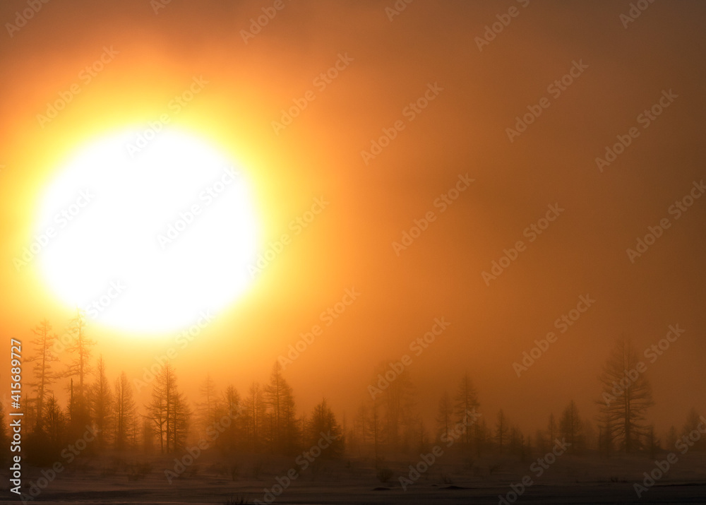 Fototapeta premium sunset in the mountains