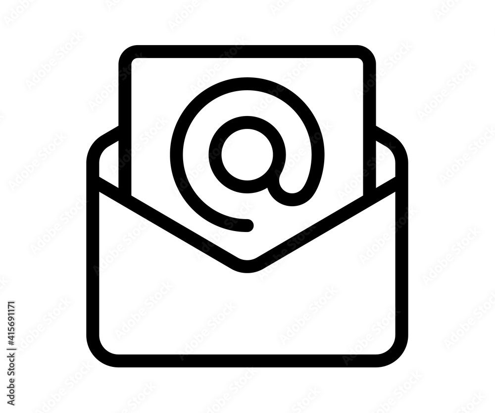 email envelope letter single isolated icon with outline line style email envelope letter single isolated icon with outline line style