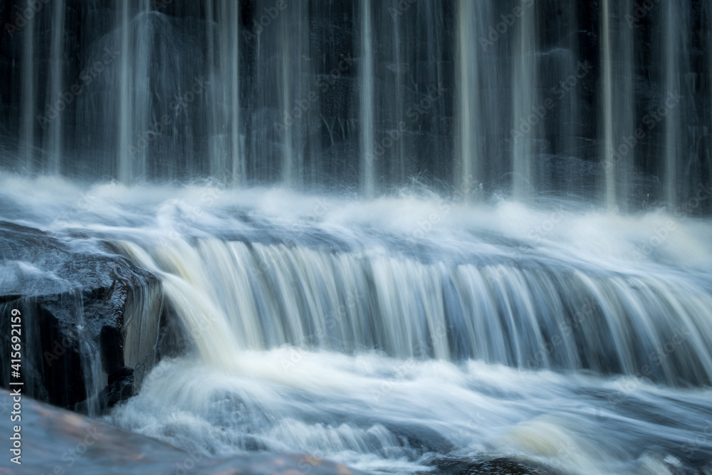 A soothing flowing waterfall image from Yates Mill County Park, Raleigh, North Carolina. A soothing flowing waterfall image from Yates Mill County Park, Raleigh, North Carolina.