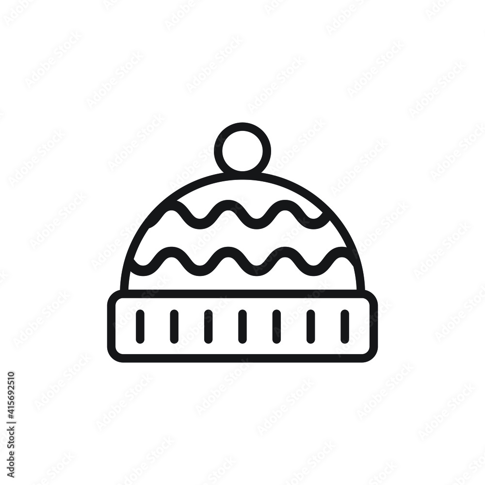 Winter hat icon design. vector illustration Winter hat icon design. vector illustration