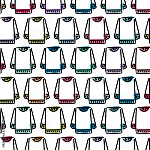 Sweater pattern  white isolated background