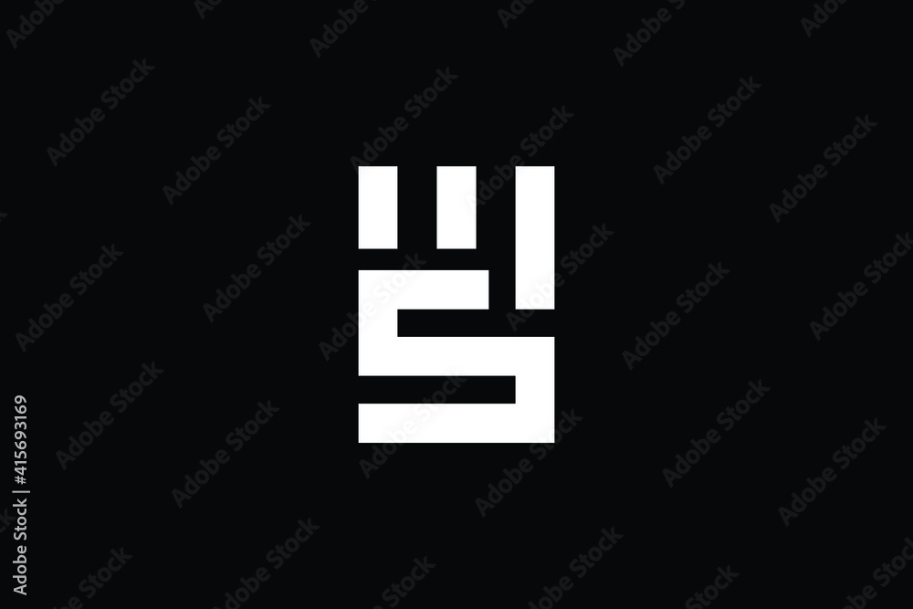 Minimal Innovative Initial SM logo and MS logo. Letter SM MS creative elegant Monogram. Premium Business logo icon. White color on black background