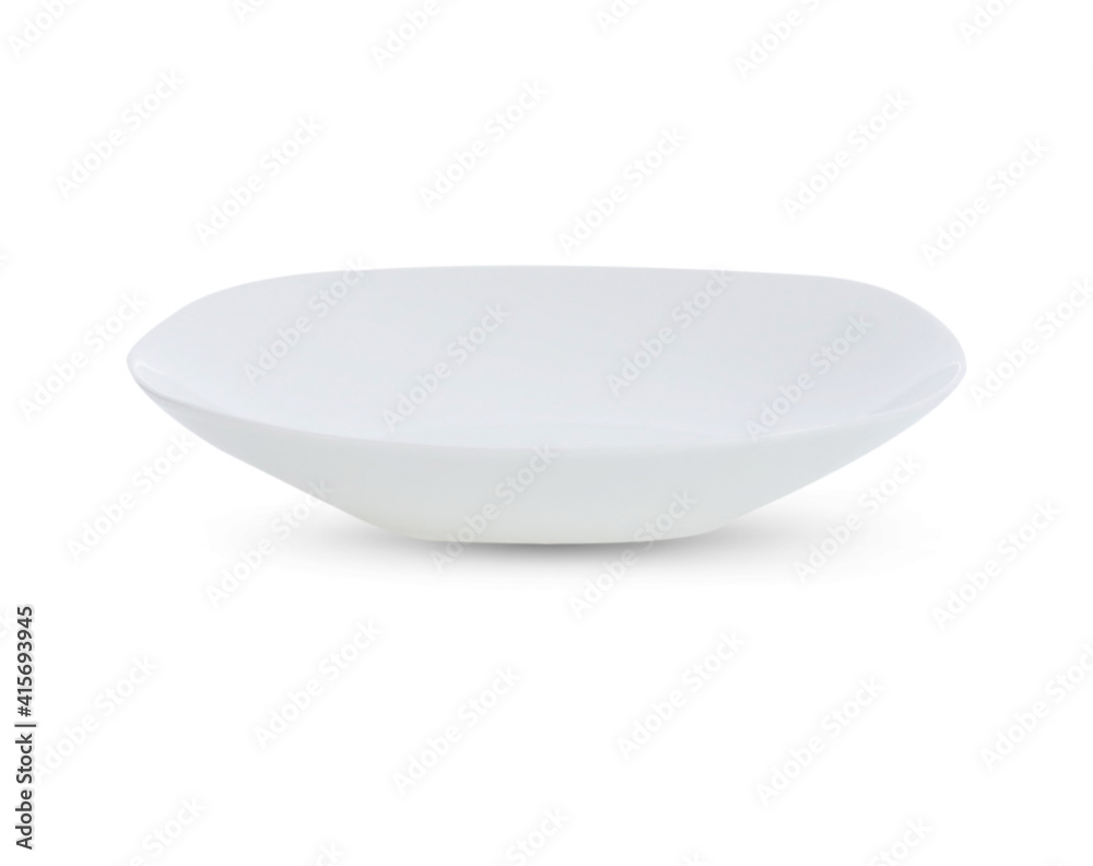 White plate ceramic isolated on white background White plate ceramic isolated on white background