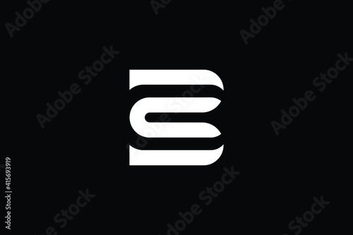 Minimal Innovative Initial BC logo and CB logo. Letter BC CB creative elegant Monogram. Premium Business logo icon. White color on black background