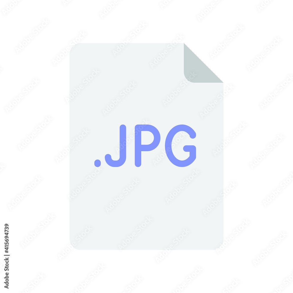 JPG file format flat icon. Linear style sign for mobile concept and web design. Simple color symbol. Vector illustration isolated on white background. EPS 10. JPG file format flat icon. Linear style sign for mobile concept and web design. Simple color symbol. Vector illustration isolated on white background. EPS 10.