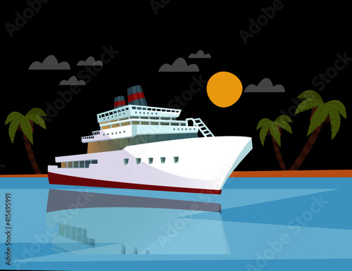 Sea cruise vector