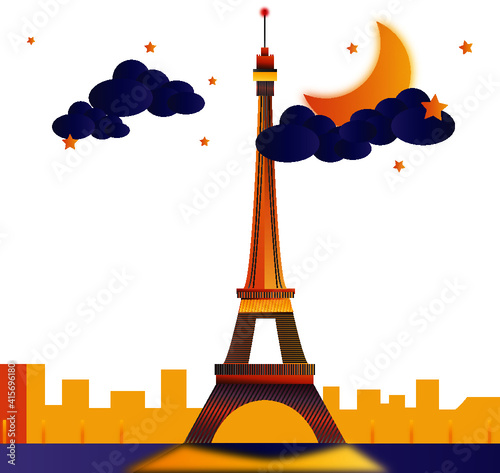 Paris eiffel tower vector