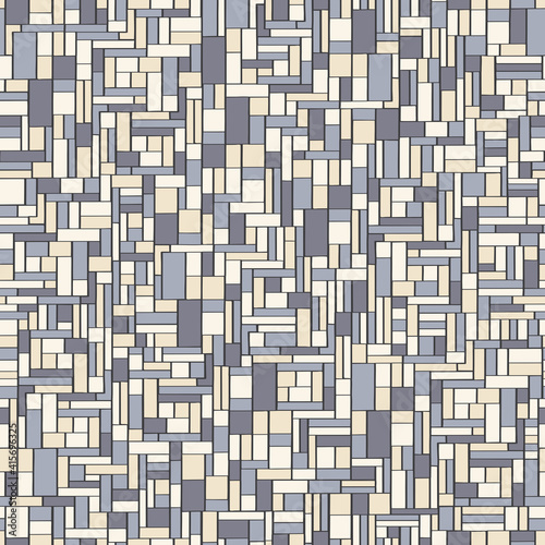 Mosaik Tapete, Fliesen Muster, Lavendel lila, Sand beige, mediterran