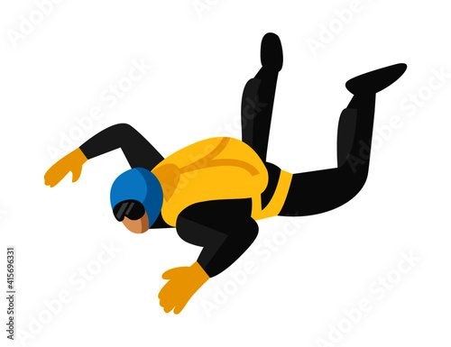 Skydiving enthusiast vector