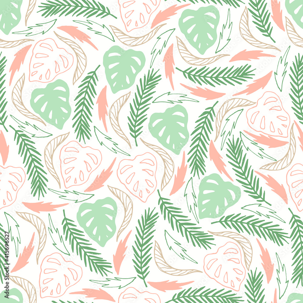 Creative leaf stripe vector