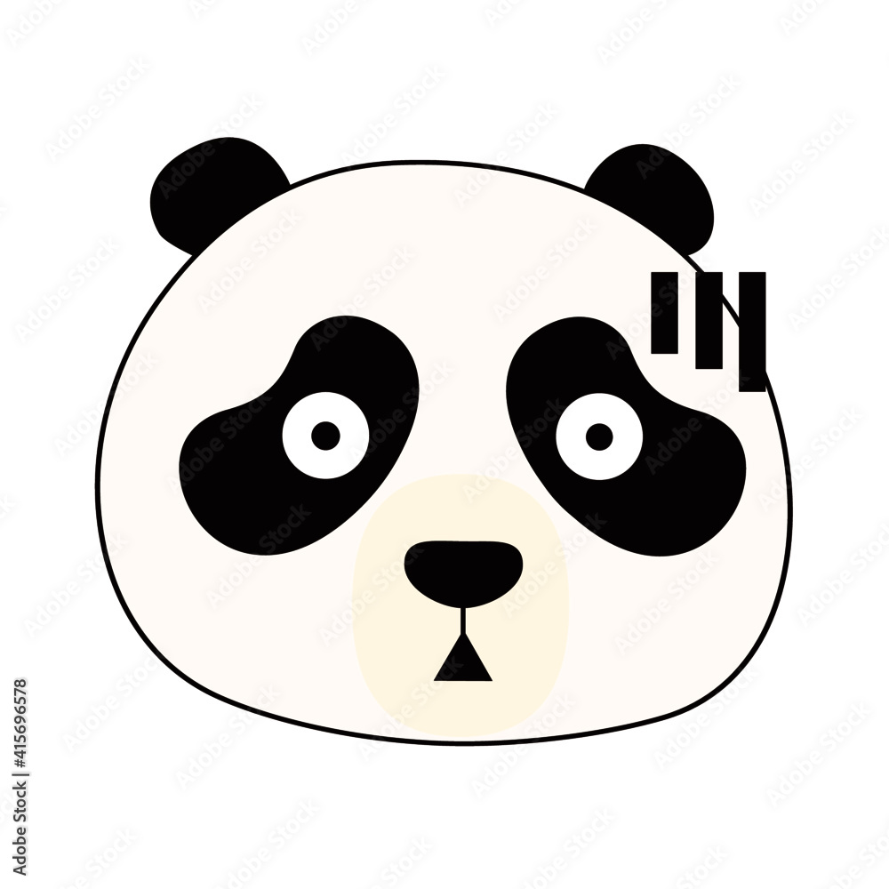 Cute panda avatar vector illustration Cute panda avatar vector illustration