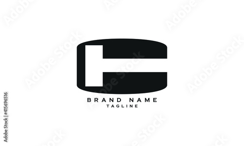 CT, TC, Abstract initial monogram letter alphabet logo design