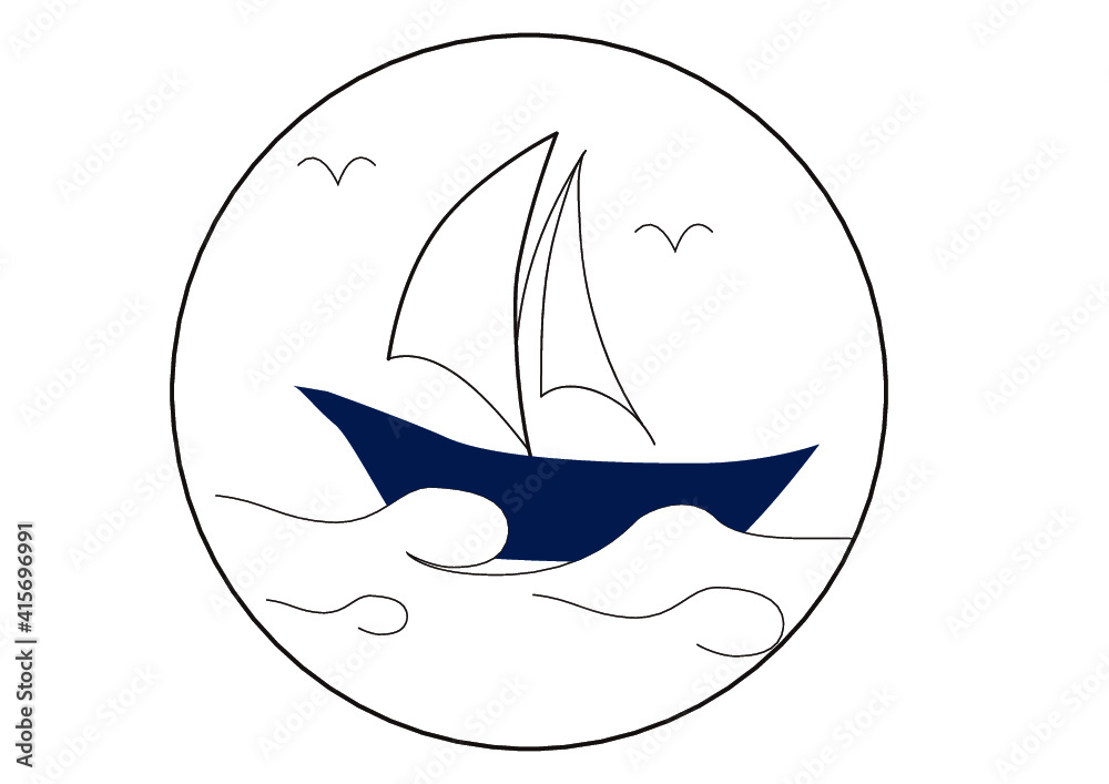 Fantasy sailboat vector Fantasy sailboat vector