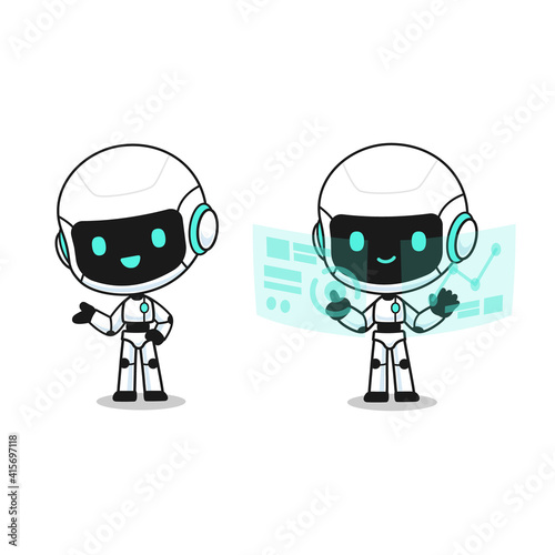 Collection of cute robot