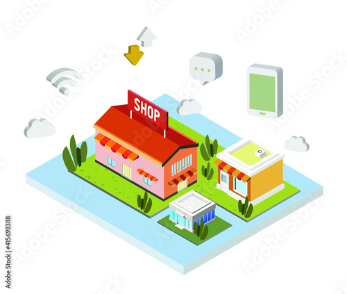 Smart store vector design illustration