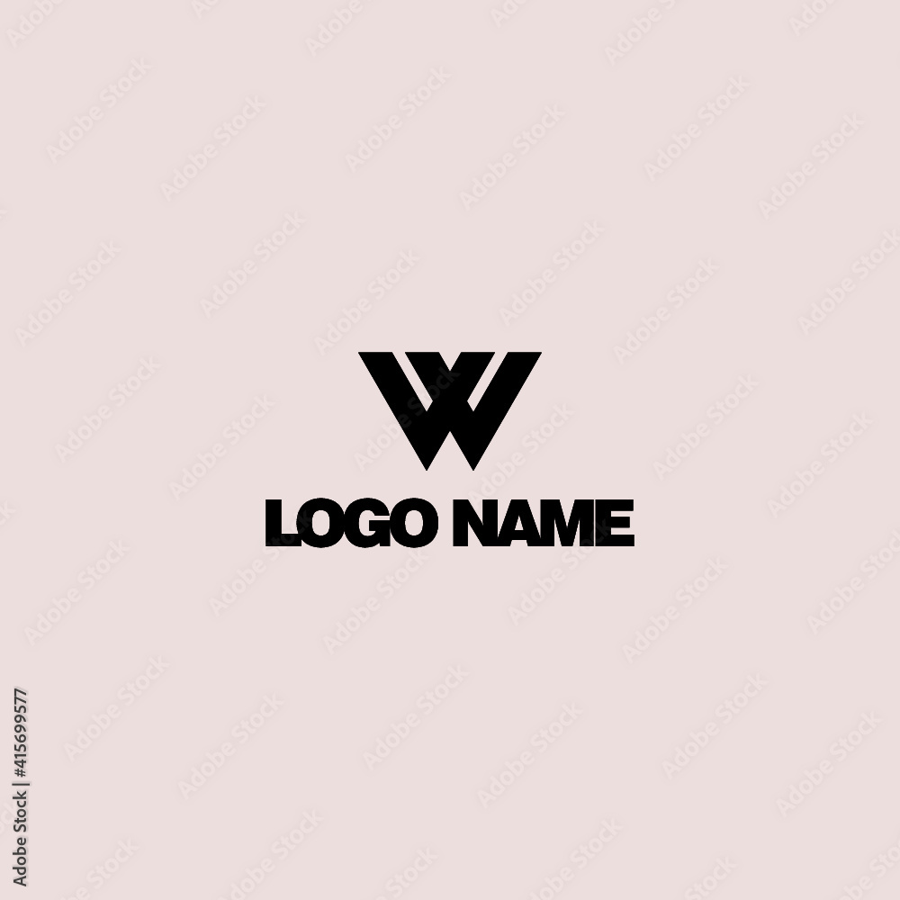 Obraz premium w letters logo design