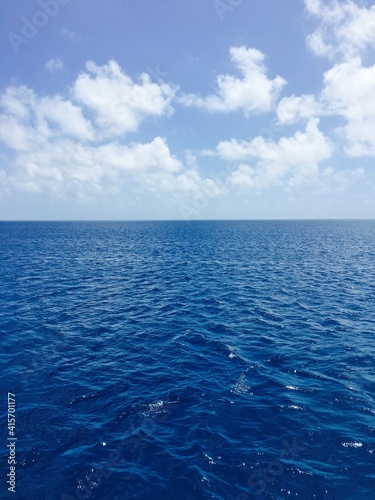 Great Barrier Reef's horizon over the sea
