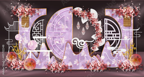 Purple New Chinese Wedding Design