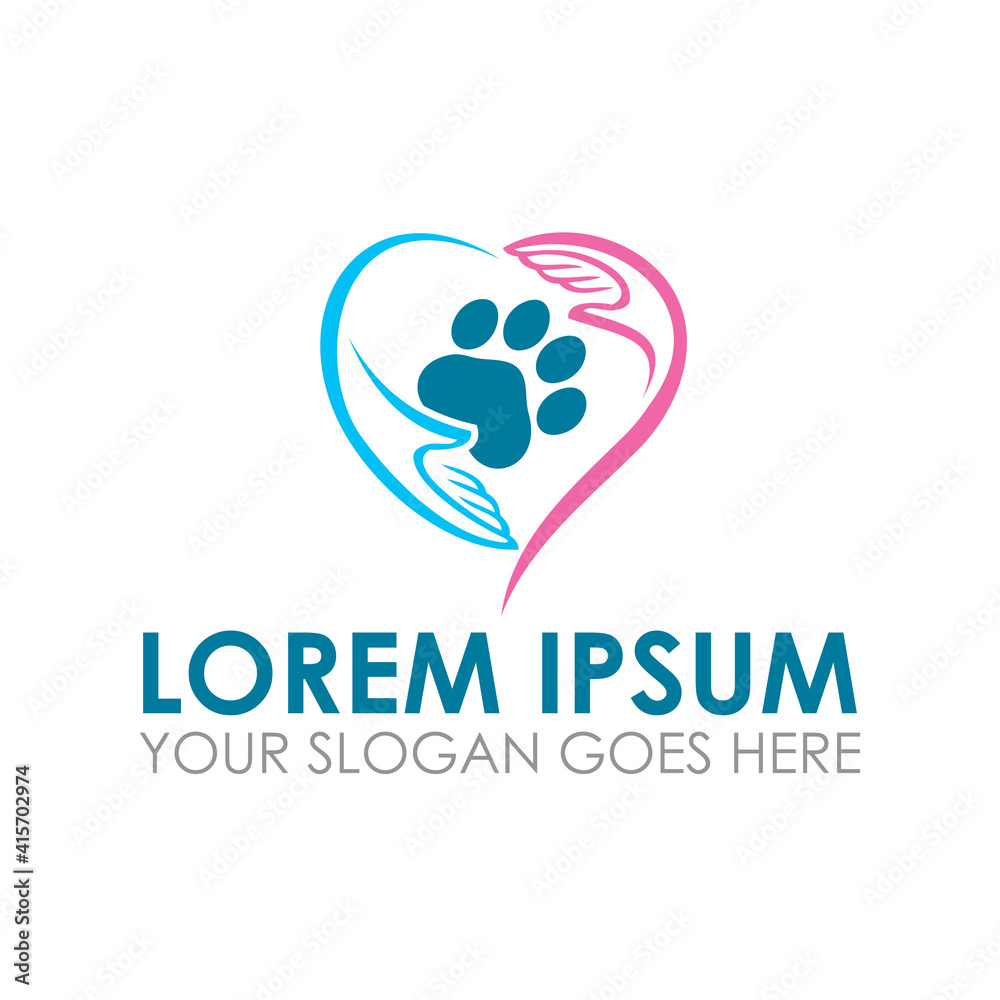 Obraz premium pet care vector , veterinary logo