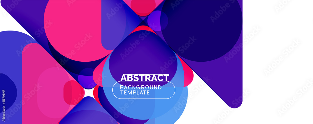 Modern geometric round shapes and dynamic lines, abstract background. Vector illustration for placards, brochures, posters and banners Modern geometric round shapes and dynamic lines, abstract background. Vector illustration for placards, brochures, posters and banners