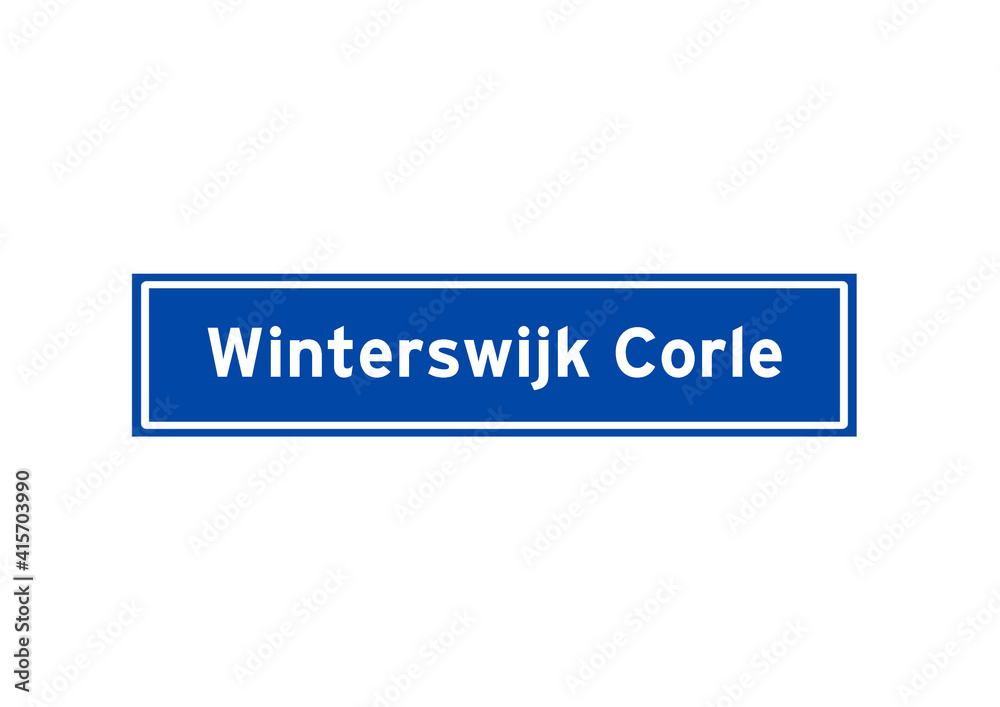 Winterswijk Corle isolated Dutch place name sign. 