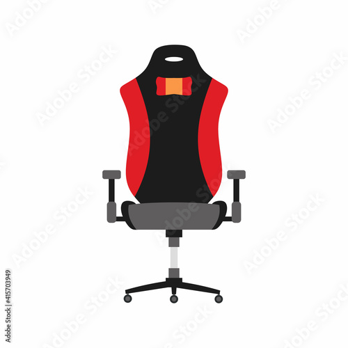 Dark and red gaming chair i...