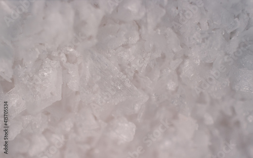 Close up of salt flakes