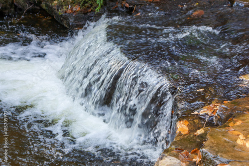 water flowing over rocks