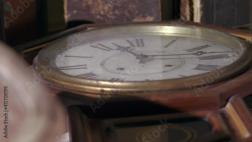History and time concept, old Vintage Clock Face and antique objects