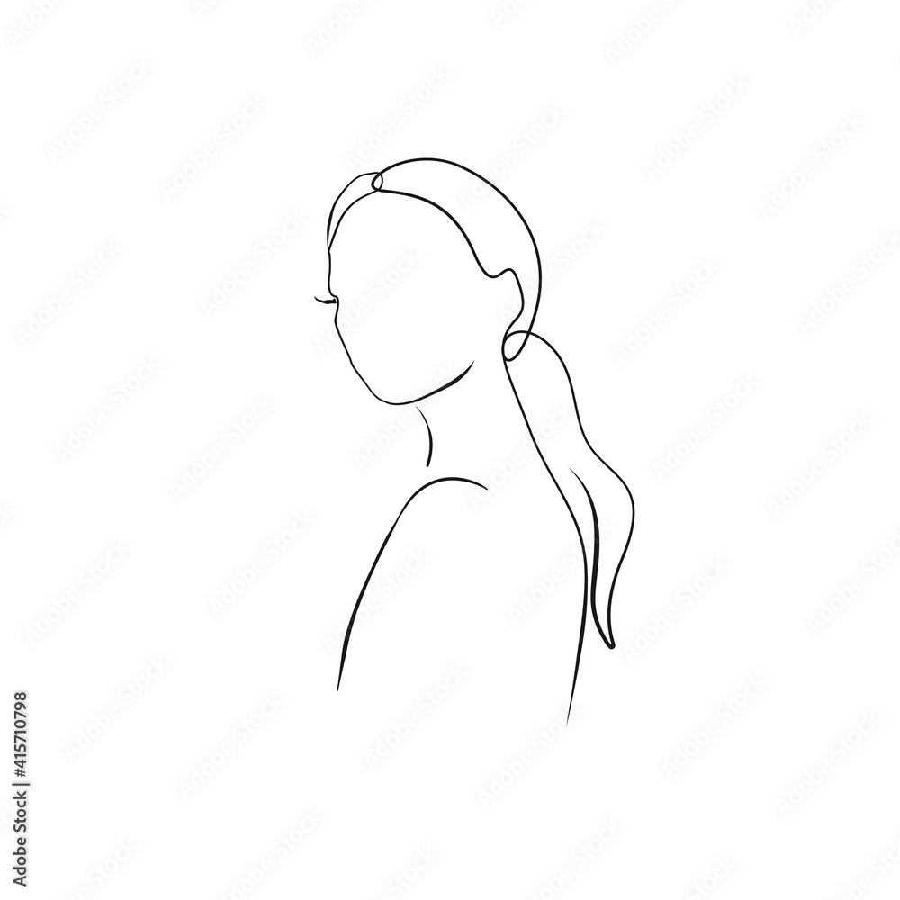 Half Face Portrait Of A Woman, Drawing By Irina Bbota, 48% OFF