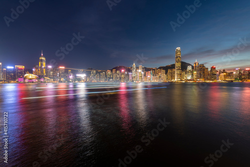 Hong Kong Victoria Harbor view at Night  Hong Kong