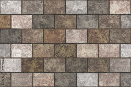 Wallpaper Mural concrete brick tile design Torontodigital.ca