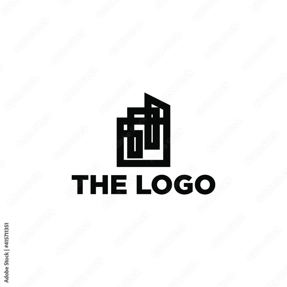 Abstract Geometric Logo Concept Vector. Abstract Simple Logo Template. Abstract Geometric Logo Concept Vector. Abstract Simple Logo Template.