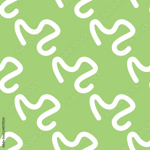 Vector seamless texture background pattern. Hand drawn, green, white colors.
