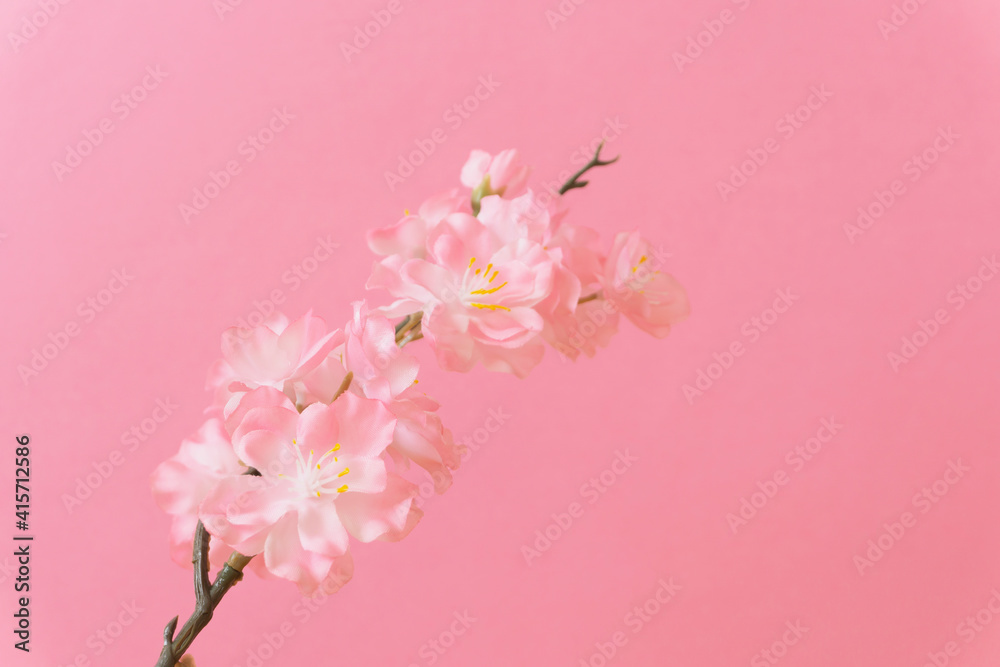 Cherry blossom background material. Artificial flowers.　桜の背景素材。造花