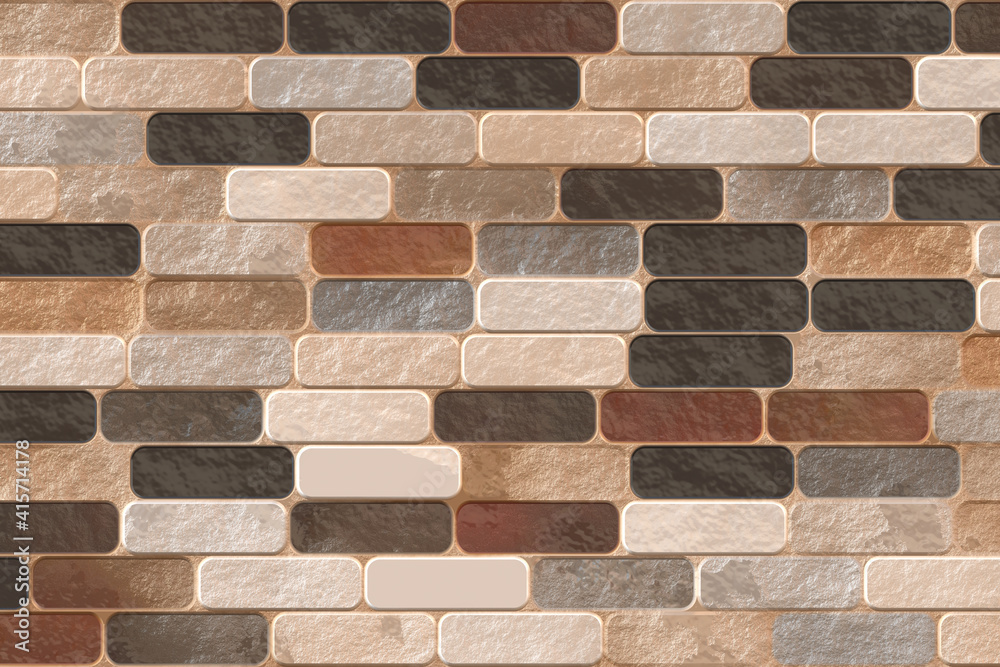 Obraz premium color brick and marble brick tile