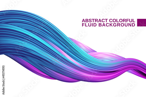 Wallpaper Mural Modern colorful flow poster. Wave Liquid shape in blue purple color background. Art design for your design project. Vector illustration EPS10 Torontodigital.ca
