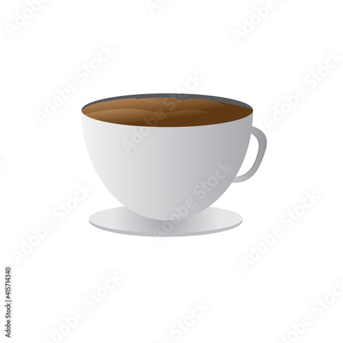 3d coffee cup design on white background.
3d coffee cup design for your website design. Logo, application, UI. Vector illustration, EPS10.