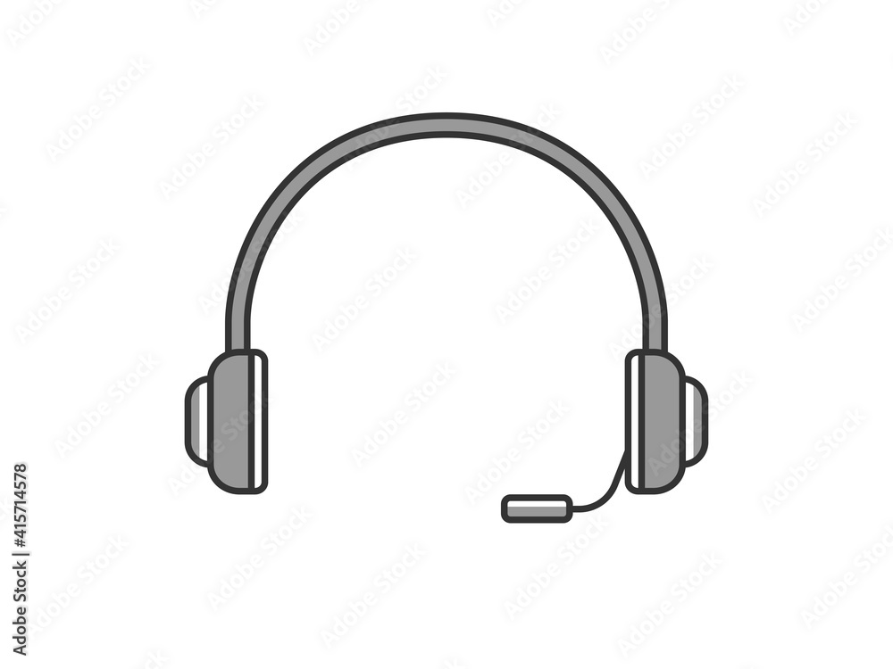 ヘッドフォンのイラスト Stock Vector Adobe Stock