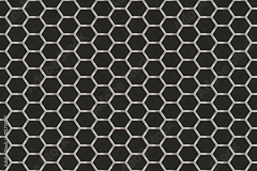 metal hexagonal pattern