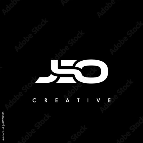JSO Letter Initial Logo Design Template Vector Illustration