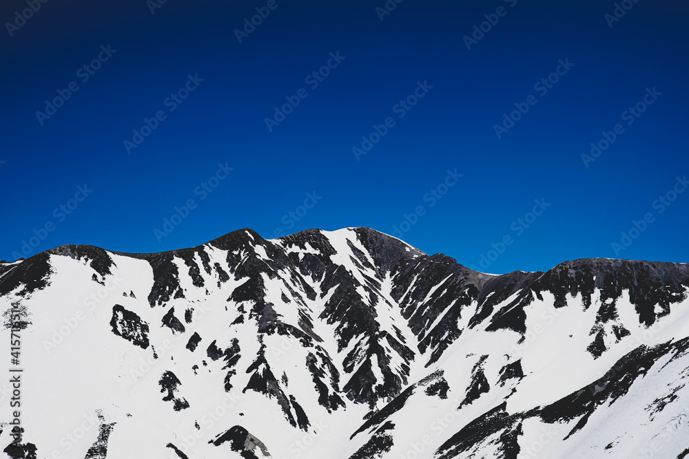 mountain landscape with snow covered mountains