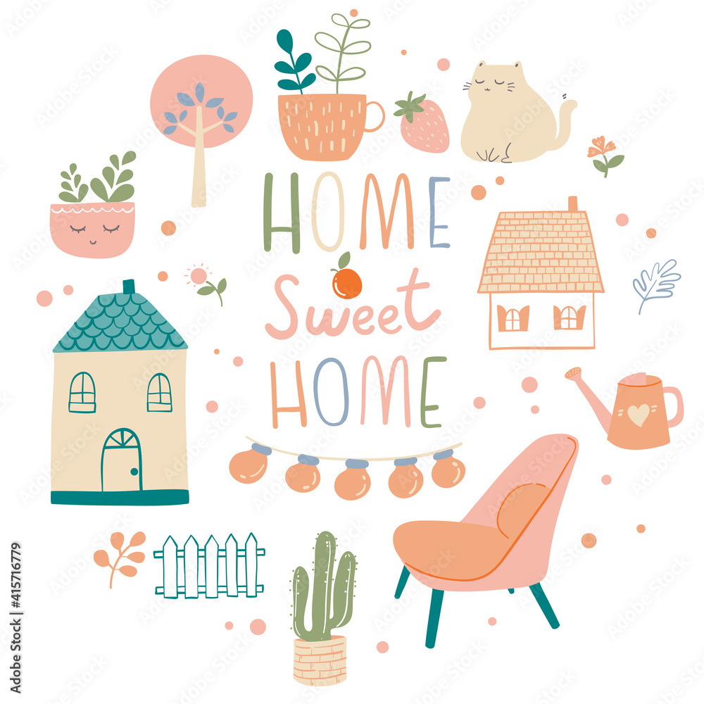 Fototapeta premium vector illustration of hand drawn calligraphy