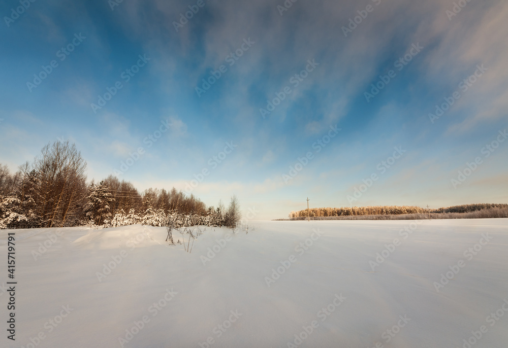 landscape with snow