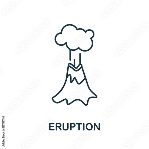Eruption icon. Monochrome simple Eruption icon for templates, web design and infographics