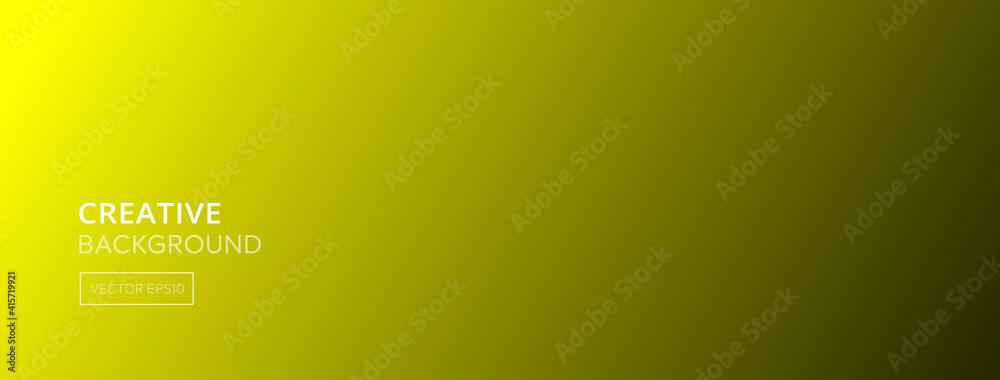 Abstract yellow gradient color banner background