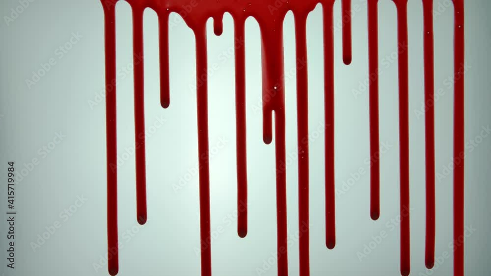 Blood Oozing on White Background Leaving Scary Blood Marks Blood Oozing on White Background Leaving Scary Blood Marks