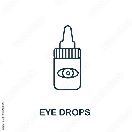 Eye Drops icon. Simple illustration from ophthalmology collection. Creative Eye Drops icon for web design, templates, infographics and more